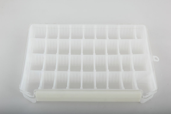 Witte Grote Regelbare de Hulpmiddelen Plastic Lege Doos van de Spijkerkunst voor Spijkersalon