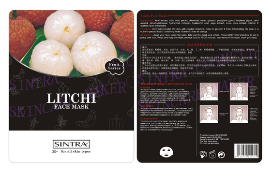 Botanische Lychee die Gezichtsmasker/het Gezichtsmasker SG-02 bevochtigen van de Zijdevitamine c