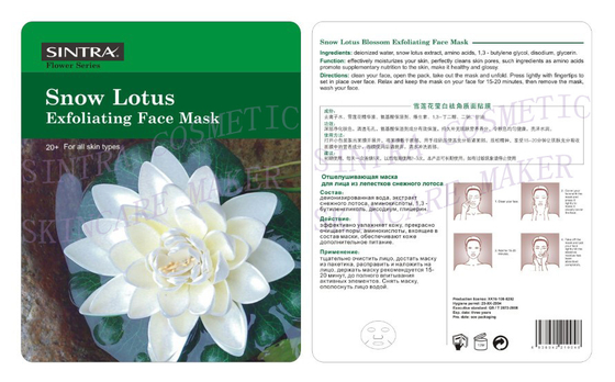 Sneeuw Lotus die Gezichtsmaskers voor Mensen, het Gezichtsmasker hl-02 bevochtigen van Collageenexfoliating