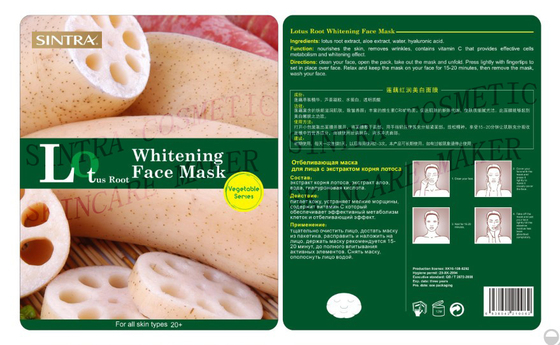 Lotus-Wortelhuid die Gezichtsmasker/Botanisch Gezichtsmasker Sc-03 witten die bevochtigen