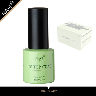 8ml doorweekt het Uv Geurloze Gel van de spijkerkunst van UV, Nagellakbovenlaag