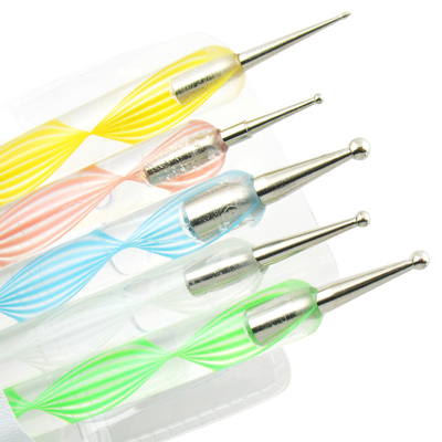 Stippelend 5 die X 2 Manier Marbleizing Pen stippelt die voor Manicurepedicure wordt geplaatst