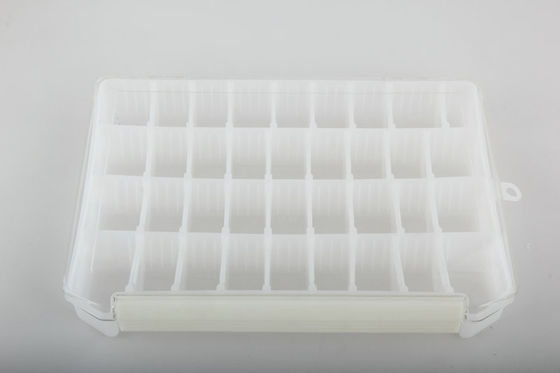 Witte Grote Regelbare de Hulpmiddelen Plastic Lege Doos van de Spijkerkunst voor Spijkersalon