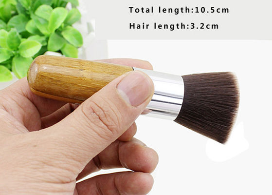De kleine Borstel van de Buffermake-up voor Gezicht, Kabuki-Vlakke de Bufferborstel van het Bamboehandvat