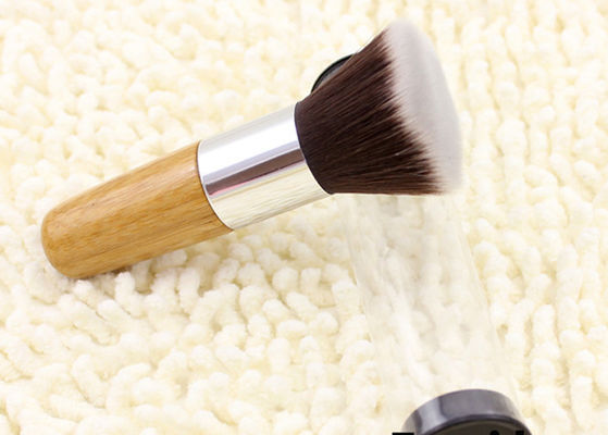 De kleine Borstel van de Buffermake-up voor Gezicht, Kabuki-Vlakke de Bufferborstel van het Bamboehandvat
