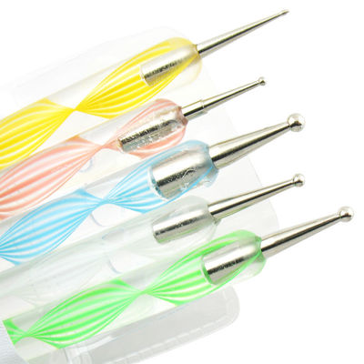 Stippelend 5 die X 2 Manier Marbleizing Pen stippelt die voor Manicurepedicure wordt geplaatst